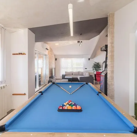 Superb Maxima With Private Pool, Sauna, Jacuzzi, Playground For Up To 18 Persons, Extra Pool Heating Available *