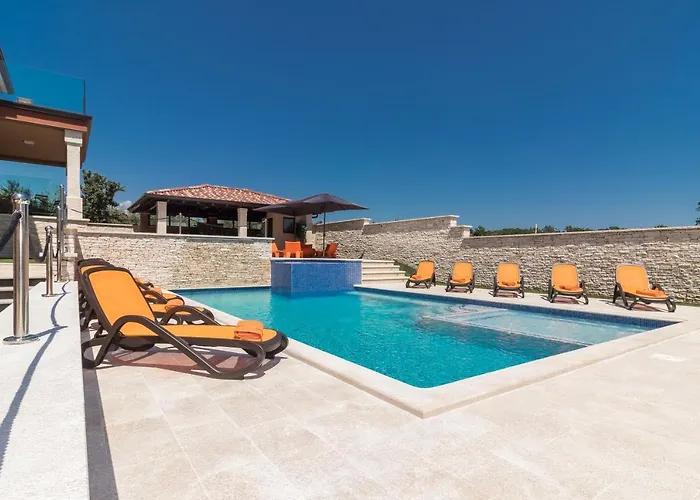 Superb Maxima With Private Pool, Sauna, Jacuzzi, Playground For Up To 18 Persons, Extra Pool Heating Available *